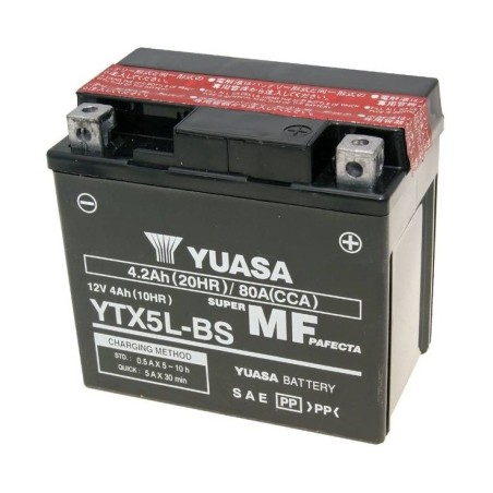 Мото аккумулятор YUASA YTX5L-BS 12v 4ah 80A
