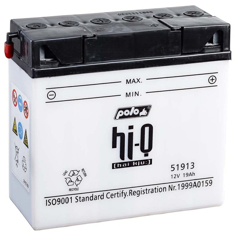 Мото аккумулятор на BMW hi-q 51913 12v 19Ah 210A