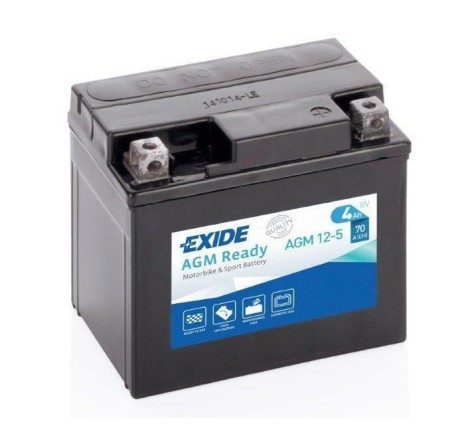 Мото аккумулятор Exide AGM Ready AGM 12-5 12v 4Ah 70A