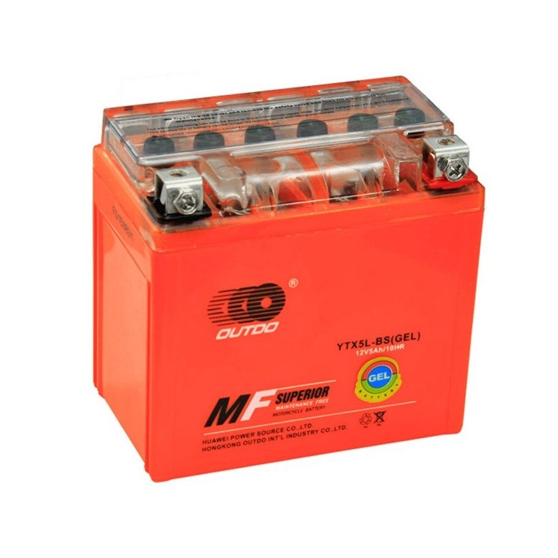 Мото аккумулятор OUTDO GEL YTX5L-BS 12v 5Ah-80A
