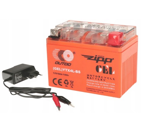 Аккумулятор на скутер GEL YTX4L-BS 12v 4Ah + Зарядка