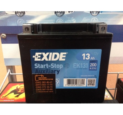 Дополнительный на Mercedes Benz A2115410001 EXIDE EK131 AGM 12V 13Ah 200A