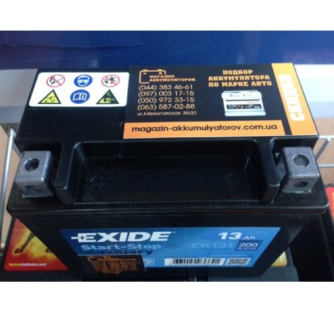 Дополнительный на Mercedes Benz A2115410001 EXIDE EK131 AGM 12V 13Ah 200A