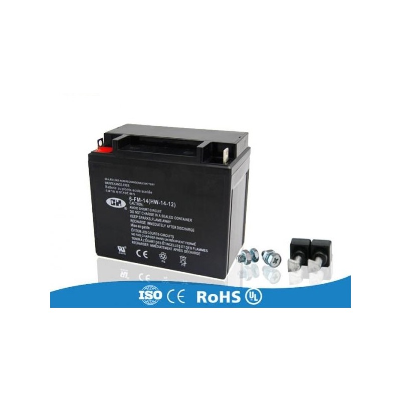 Аккумулятор для бензогенератора мощностью 5-7кВТ 6-FM-14 12v 14ah 150А
