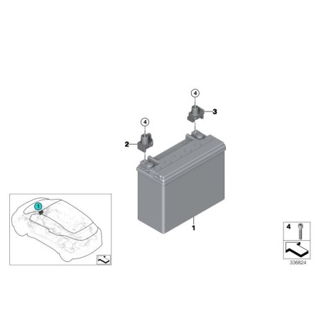 Аккумулятор BMW i3 61 21 7 623 376 12v 20Ah 300A(EN)