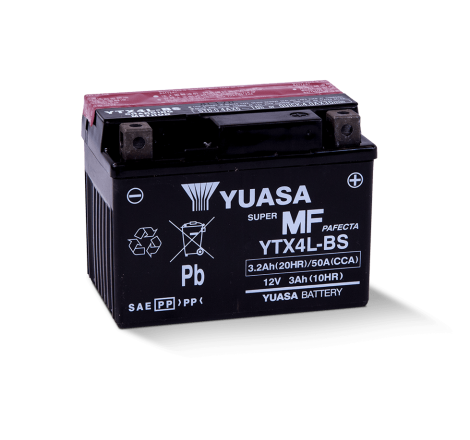 Аккумулятор на скутер YUASA YTX4L-BS 12v 3Ah 50A