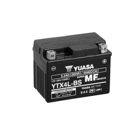 Аккумулятор на скутер YUASA YTX4L-BS 12v 3Ah 50A