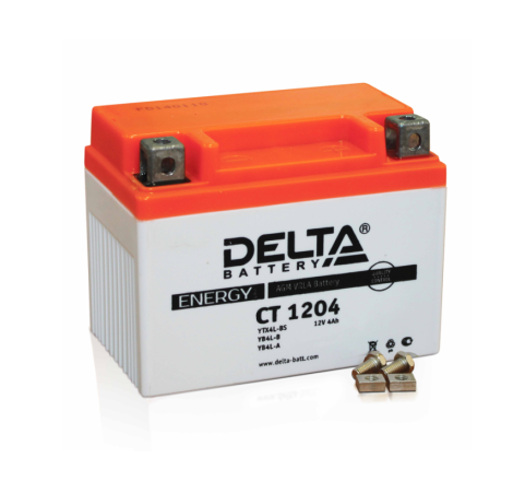 АККУМУЛЯТОР НА СКУТЕР DELTA CT1204 YTX4L-BS 12V 4Ah 70A