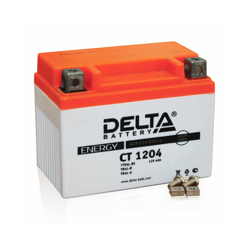АККУМУЛЯТОР НА СКУТЕР DELTA CT1204 YTX4L-BS 12V 4Ah 70A