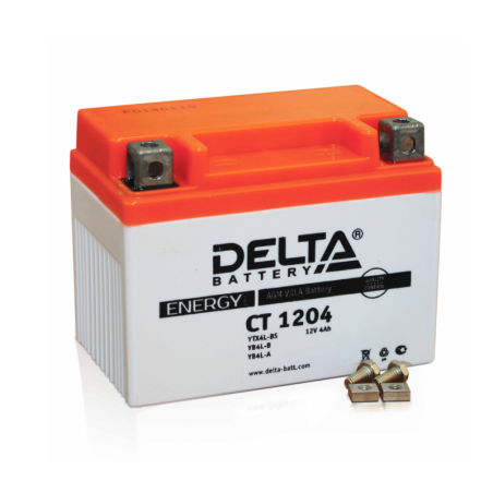 АККУМУЛЯТОР НА СКУТЕР DELTA CT1204 YTX4L-BS 12V 4Ah 70A