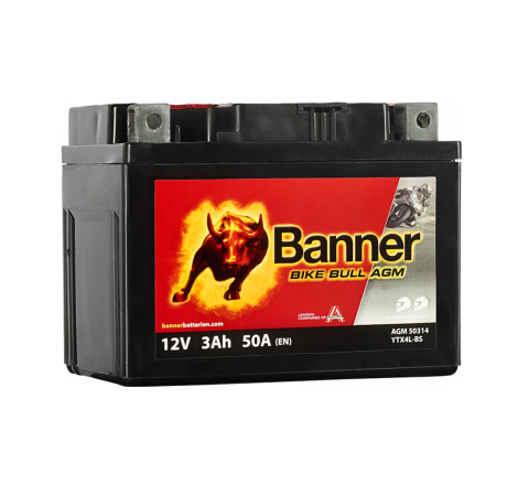 АККУМУЛЯТОР НА СКУТЕР BANNER AGM50314 YTX4L-BS 12V 3Ah 50A