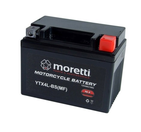 АККУМУЛЯТОР НА СКУТЕР MORETTI YTX4L-BS 12V 4Ah 70A