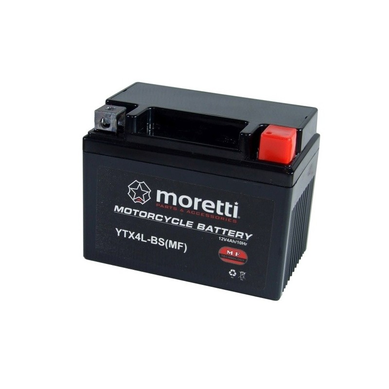 АККУМУЛЯТОР НА СКУТЕР MORETTI YTX4L-BS 12V 4Ah 70A