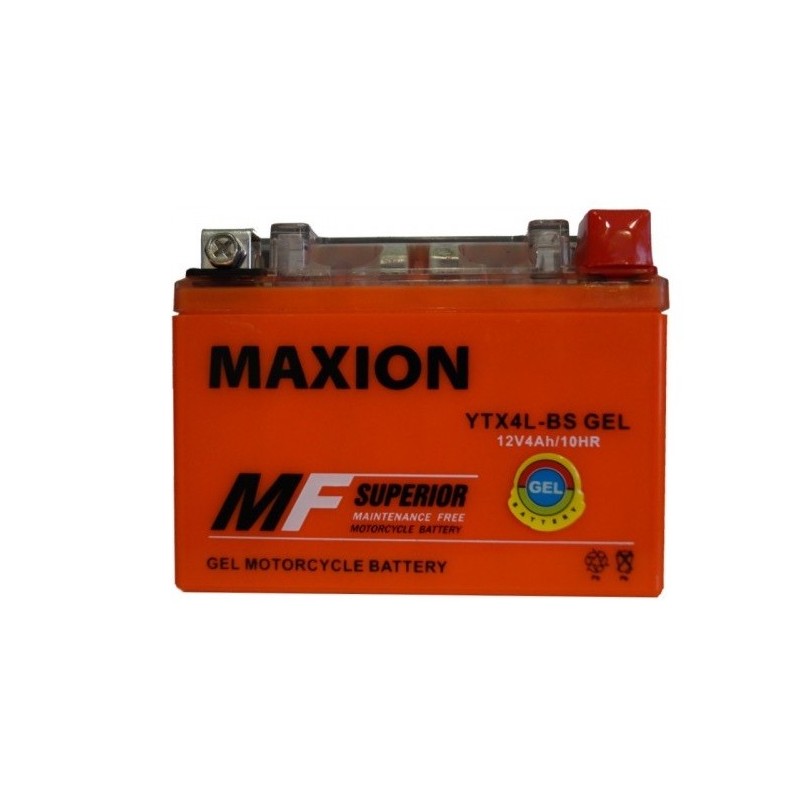 АККУМУЛЯТОР НА СКУТЕР MAXION GEL YTX4L-BS 12V 4Ah 70A
