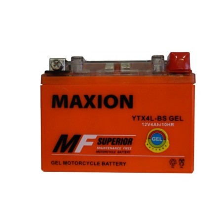 АККУМУЛЯТОР НА СКУТЕР MAXION GEL YTX4L-BS 12V 4Ah 70A