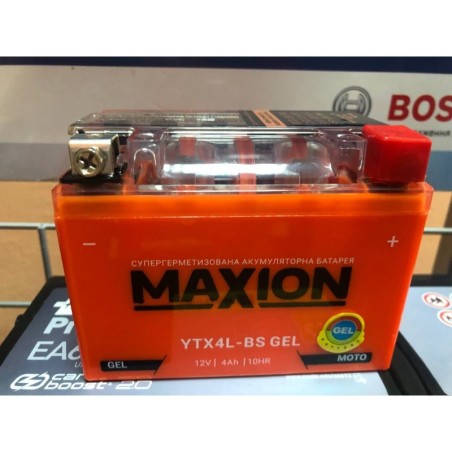 АККУМУЛЯТОР НА СКУТЕР MAXION GEL YTX4L-BS 12V 4Ah 70A