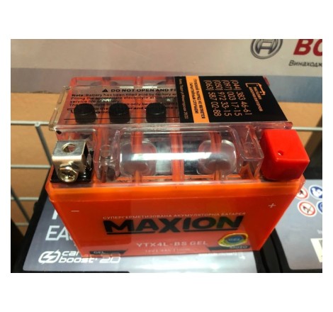 АККУМУЛЯТОР НА СКУТЕР MAXION GEL YTX4L-BS 12V 4Ah 70A