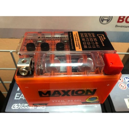 АККУМУЛЯТОР НА СКУТЕР MAXION GEL YTX4L-BS 12V 4Ah 70A