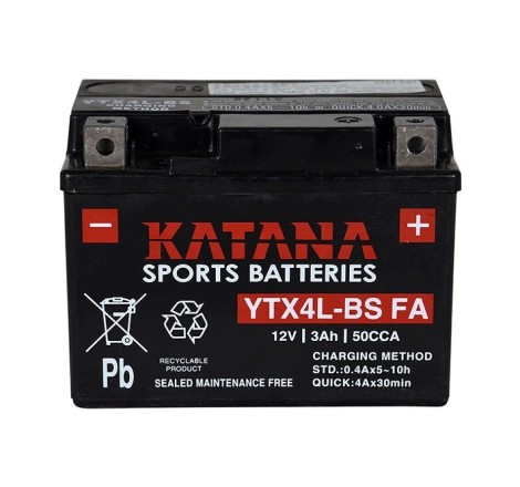 АККУМУЛЯТОР НА СКУТЕР KATANA YTX4L-BS 12V 3Ah 50A
