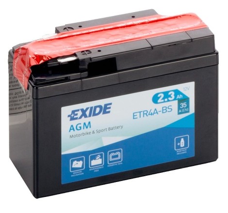 Аккумулятор на скутер HONDA EXIDE AGM ETR4A-BS 12v 2.3Ah 35A