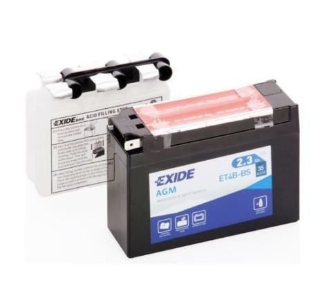 Аккумулятор на скутер YAMAHA/SUZUKI EXIDE AGM ET4B-BS 12v 2.3Ah 35A