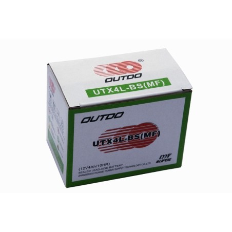 Акумулятор на скутер OUTDO UTX4L-BS MF 12v 4Ah 90A