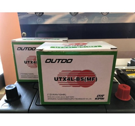 Акумулятор на скутер OUTDO UTX4L-BS MF 12v 4Ah 90A
