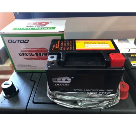 Акумулятор на скутер OUTDO UTX4L-BS MF 12v 4Ah 90A