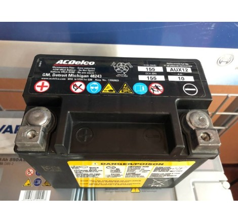Вспомогательный аккумулятор AGM ACDelco AUX12 12v 10Ah 155A