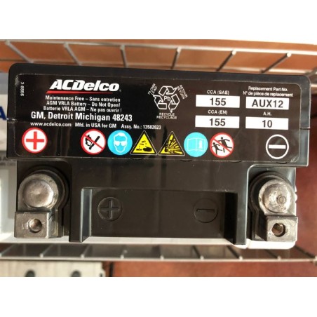 Вспомогательный аккумулятор AGM ACDelco AUX12 12v 10Ah 155A