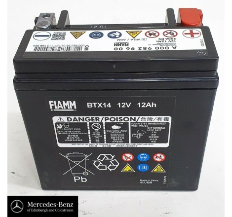 Дополнительный аккумулятор Fiamm A 000 982 96 08 VRLA/AGM 12v 12Ah 200A EN