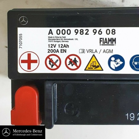 Дополнительный аккумулятор Fiamm A 000 982 96 08 VRLA/AGM 12v 12Ah 200A EN