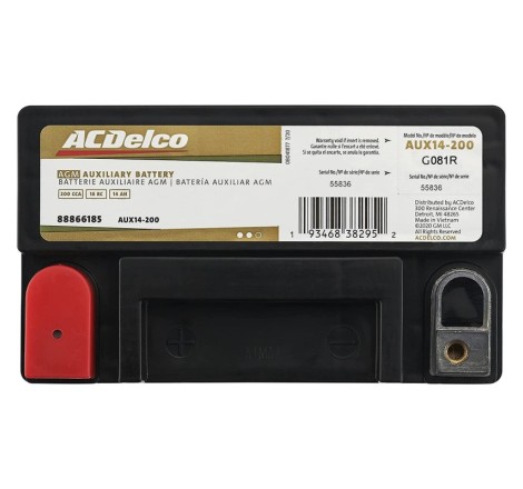 Аккумулятор ACDelco AGM AUX14 12v 12Ah 200A