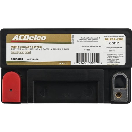 Аккумулятор ACDelco AGM AUX14 12v 12Ah 200A