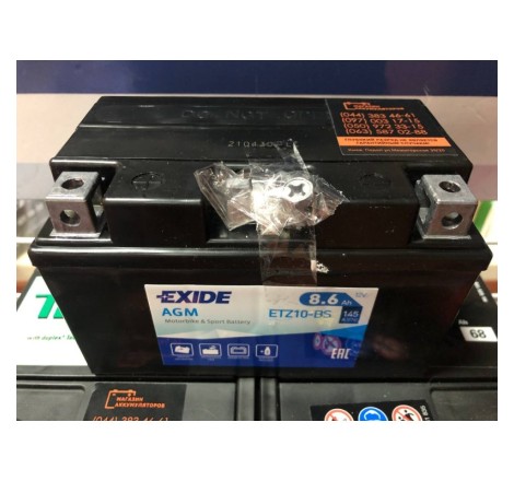 Аккумулятор EXIDE ETZ10-BS 12v 8.6Ah 145A Оригинал