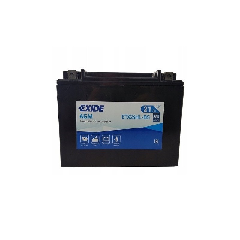 Аккумулятор AGM Exide ETX24HL-BS 12v 21Ah 350A