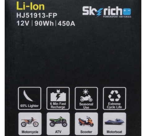 Аккумулятор Skyrich Lithium HJ51913-FP 12V 90Wh 19Ah 450A