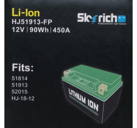 Аккумулятор Skyrich Lithium HJ51913-FP 12V 90Wh 19Ah 450A