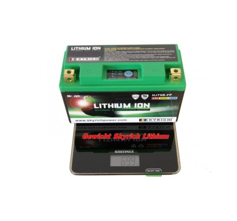 Аккумулятор Skyrich lithium HJT9B-FP 12V 36Wh 8Ah 180A