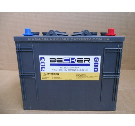 ТЯГОВАЯ АККУМУЛЯТОРНАЯ БАТАРЕЯ BECKER GEL 12V 105AH