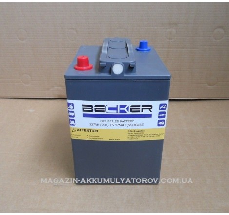 ТЯГОВАЯ АККУМУЛЯТОРНАЯ БАТАРЕЯ BECKER GEL 6V 175AH