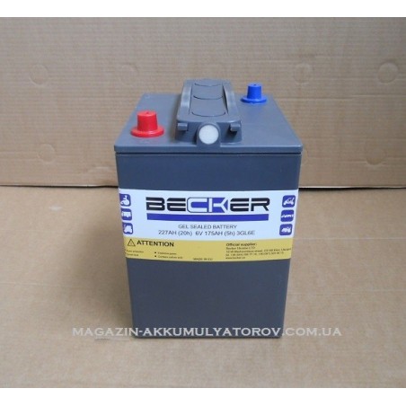 ТЯГОВАЯ АККУМУЛЯТОРНАЯ БАТАРЕЯ BECKER GEL 6V 175AH