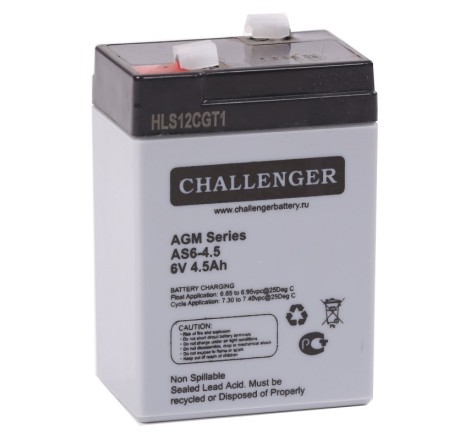 Аккумуляторная батарея Challenger AS6-4.5 6v 4.5Ah