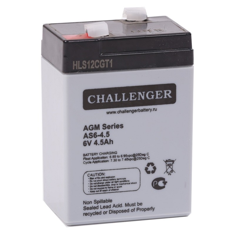 Аккумуляторная батарея Challenger AS6-4.5 6v 4.5Ah