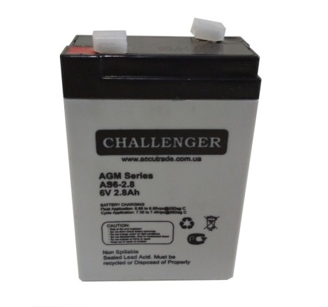 Аккумуляторная батарея Challenger AS6-2.8 6v 2.8Ah