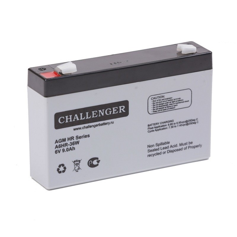 Аккумуляторная батарея Challenger A6HR-36W 6v 9Ah