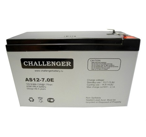 Аккумуляторная батарея Challenger AS12-7.0Е 12v 7Ah