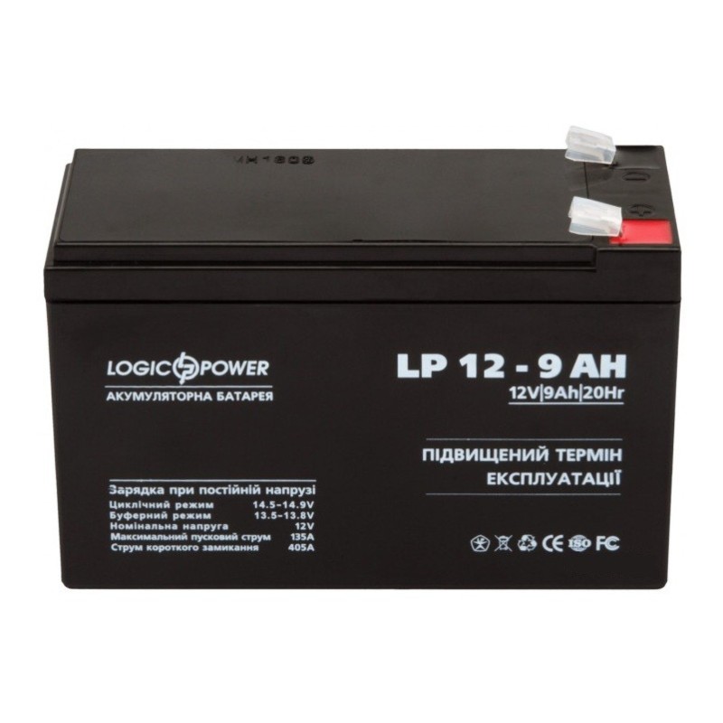 Аккумуляторная батарея LogicPower AGM LP12-9 12v 9Ah