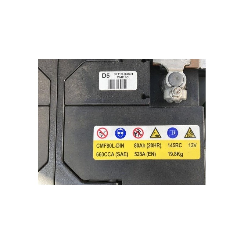 Аккумулятор на KIA / Hyundai CMF80L-DIN 80Ah(20HR) 660CCA(SAE)