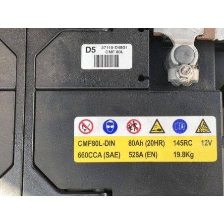 Аккумулятор на KIA / Hyundai CMF80L-DIN 80Ah(20HR) 660CCA(SAE)
